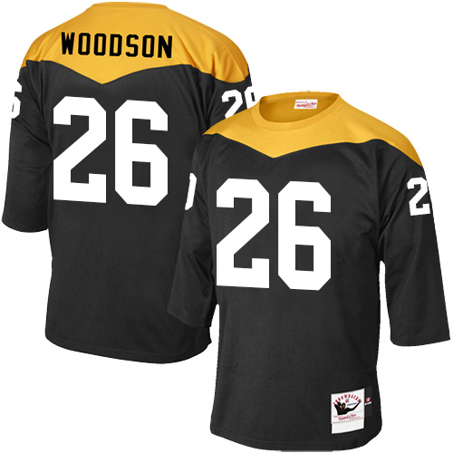 Men's Elite Rod Woodson Mitchell and Ness Jersey Black Home - #26 1967 Throwback NFL Pittsburgh Steelers